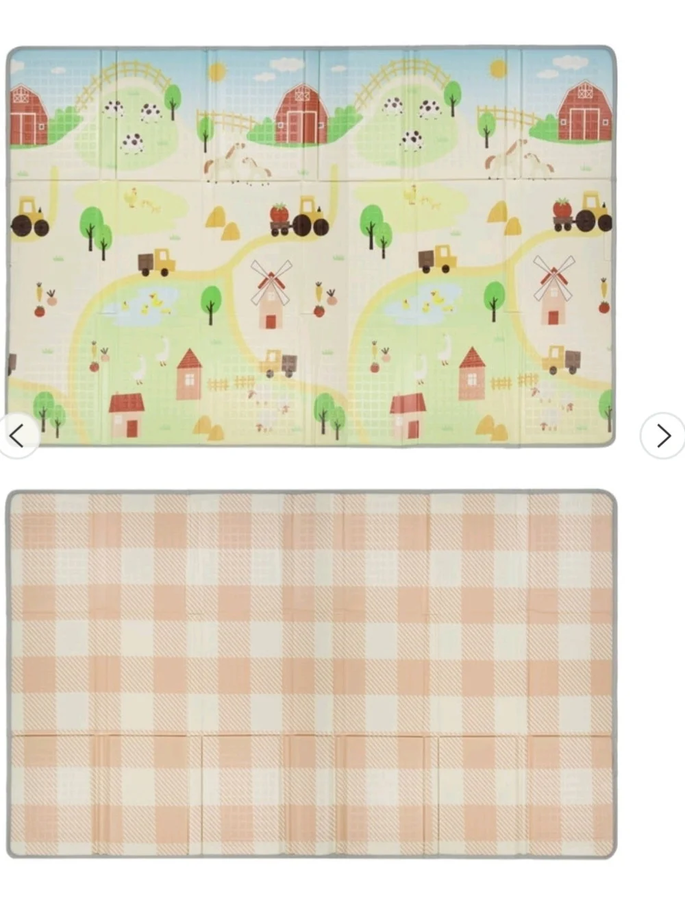 Brand New Pastel Farm Play Mat for Kids - Cream & Pastel Multi-Color